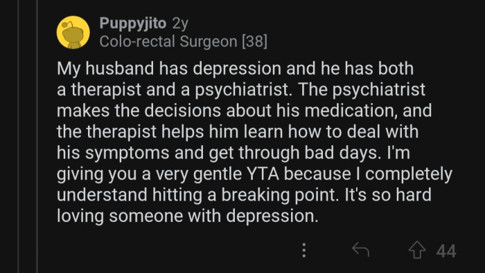 It's hard loving someone who suffers from depression.