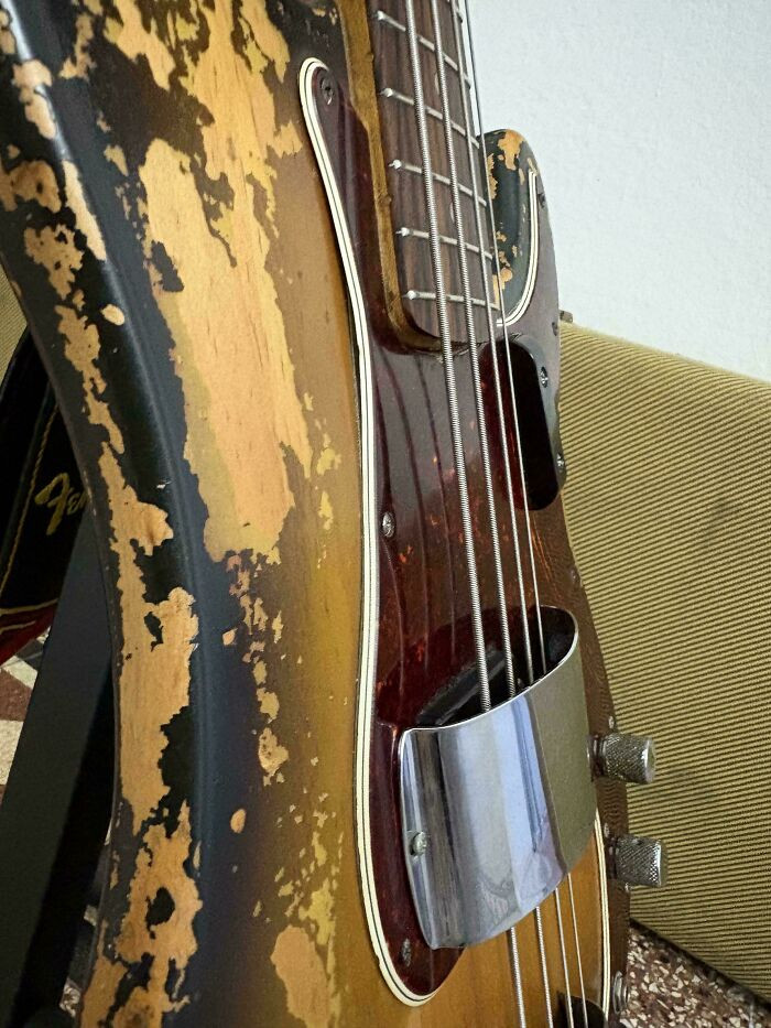 "59 Years Of Wear On My Fender Bass Guitar"
