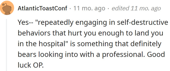 The daughter needs professional help