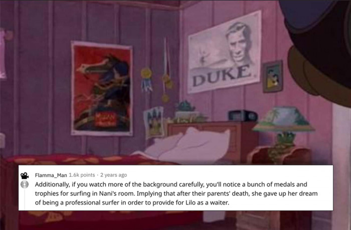 ... and she gave up her surfing dream to be a waitress so she could support Lilo