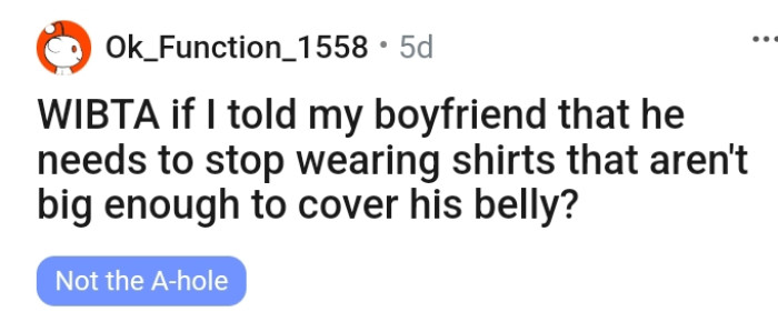 So the OP chose to ask...