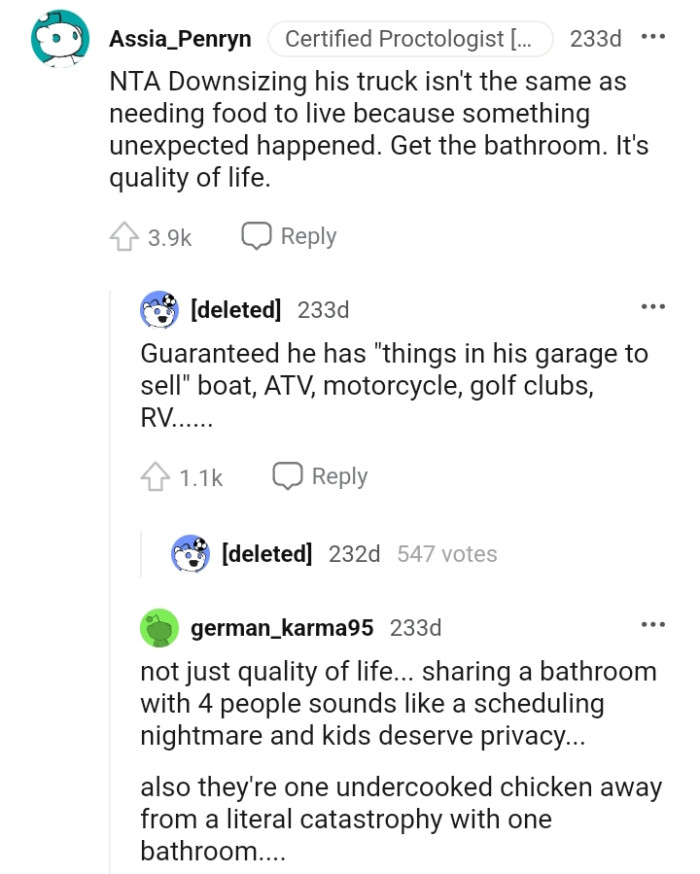 Getting the bathroom is a quality of life