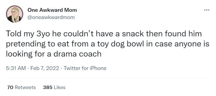 18. Welp, technically not eating a snack