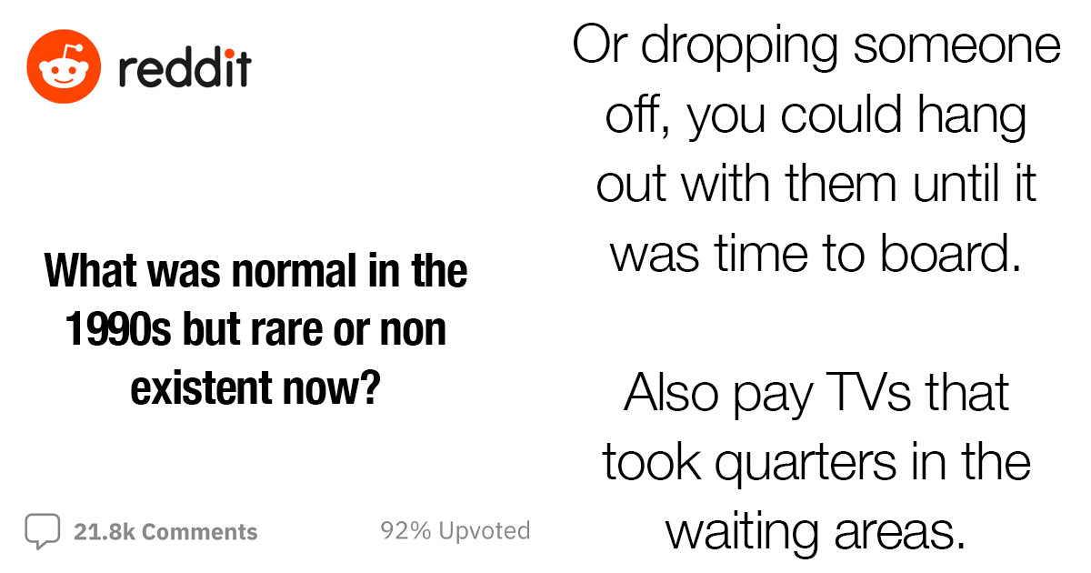 20 People Share Things That Were Normal In The 1990s But Are Rare And Non-Existent Now