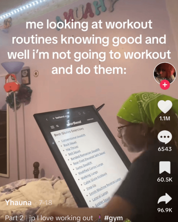 12. Looking at workout routines be like