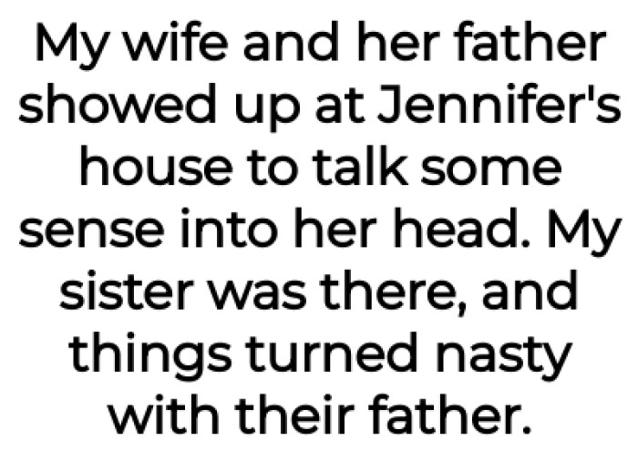 Apparently, they went to talk some sense into OP's sister-in-law's head