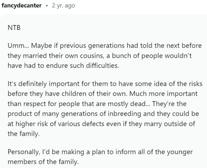 People should know the risks