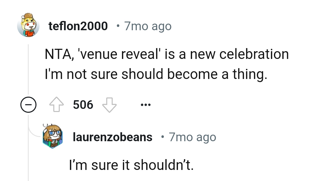 And the comments from other Redditors roll in...