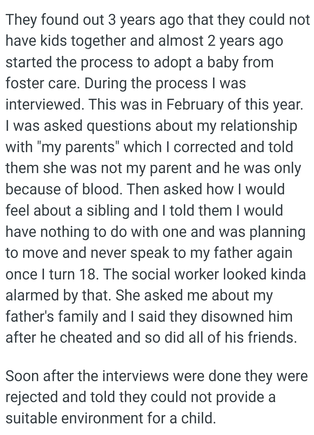 They disowned him after he cheated, and so did all of his friends