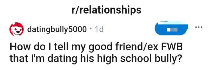 So she headed over to the r/relationship subreddit to ask this question