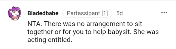 She was only acting entitled