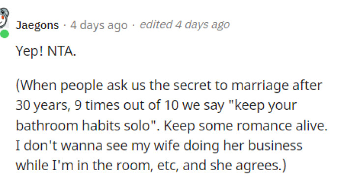 This person had something to say about how to keep the spark alive, which is advice they always share with others.