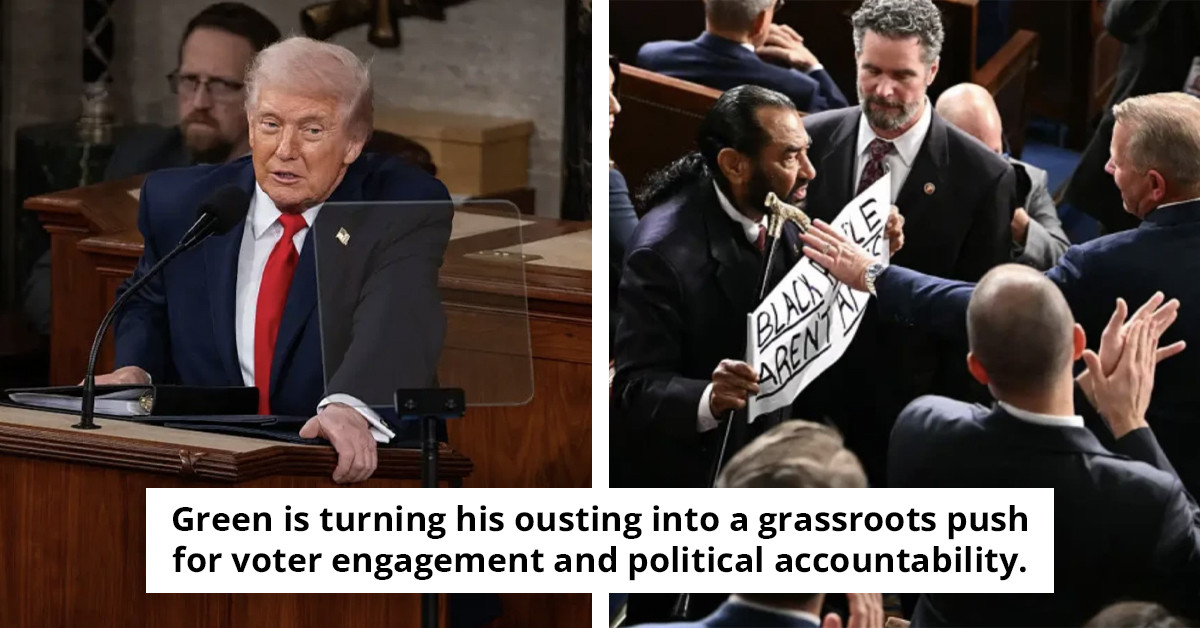 Al Green calls on citizens to 'take a stand' following his exclusion from Trump's flawed State of the Union speech.