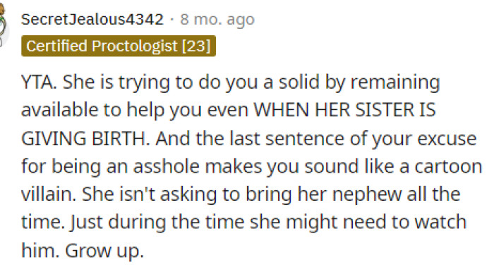 Obviously, it seems like the babysitter is trying to do what she can to accommodate, but OP doesn't seem open to helping her out at all.