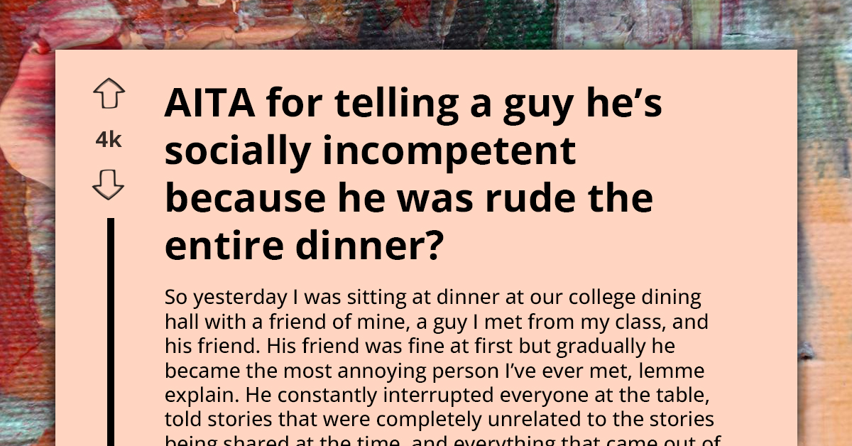 Moment Lady Turns Down Guy for Being Socially Incompetent and Ruining Their Friendly Dinner