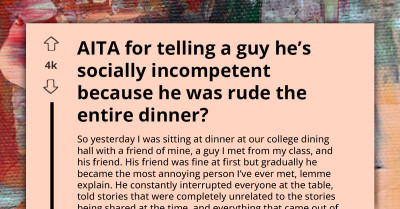 Moment Lady Turns Down Guy for Being Socially Incompetent and Ruining Their Friendly Dinner
