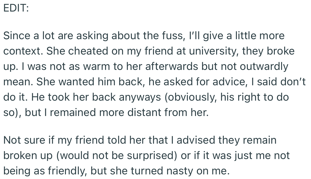 Some more context on the matter