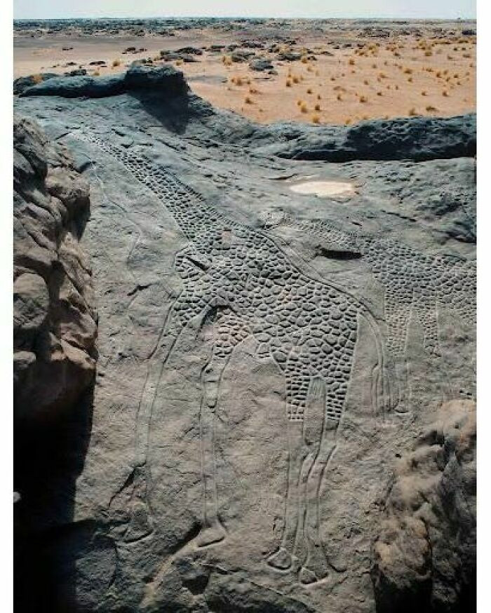 The Dabous Giraffes, Niger - among the world's largest rock engravings, dating back 10,000 years.