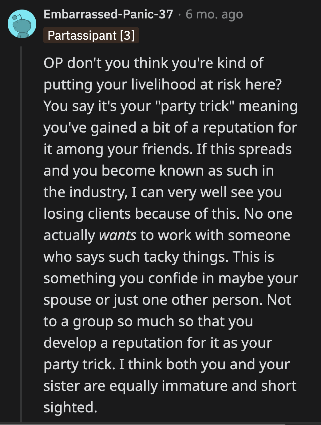 Some were worried how OP's 