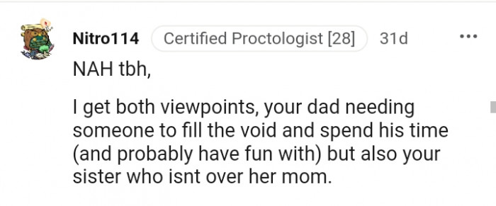 Your dad needs someone to fill the void