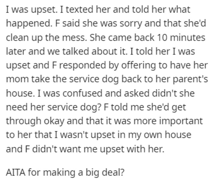 OP was upset, and he let his roommate know