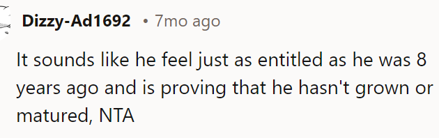 Sounds like the son still doesn't get it