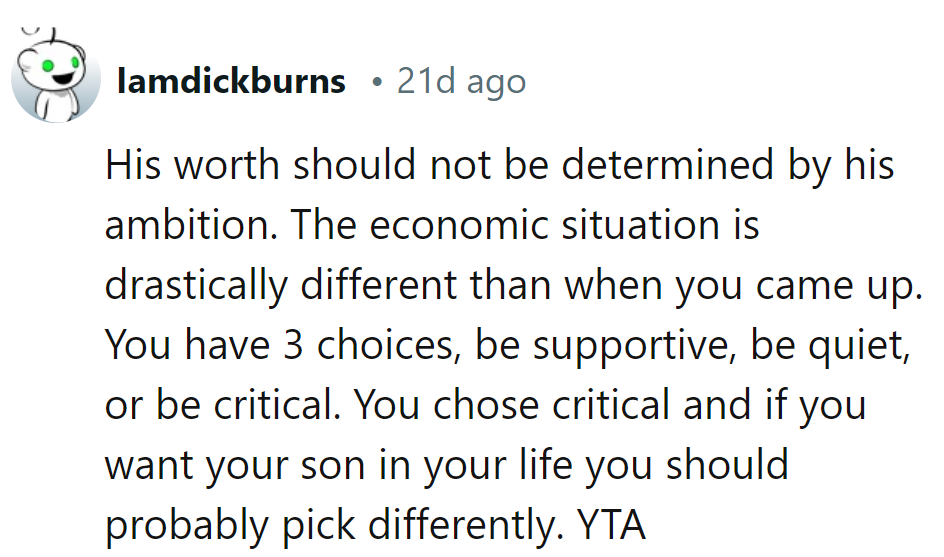 Times change. Three options: support, silence, or stick to the past. Looks like it's option three for OP.