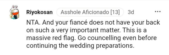 This is a massive red flag, according to this Redditor