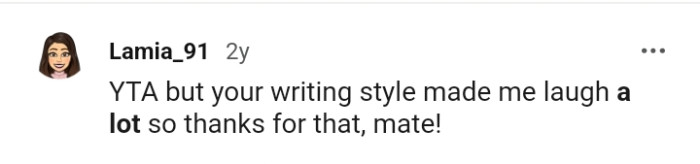 OP's writing style made this Redditor laugh