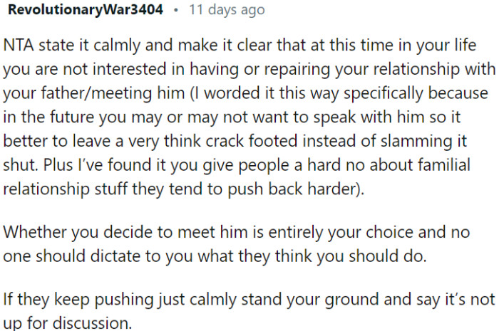 It's important for OP to leave a small opening for the future, as her feelings may change over time