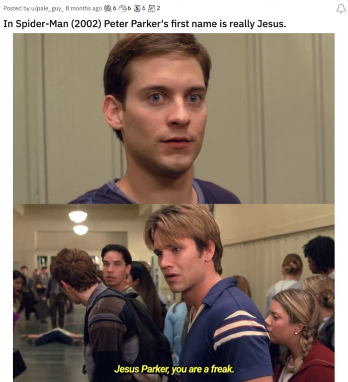 43. And Jesus Parker is a freak