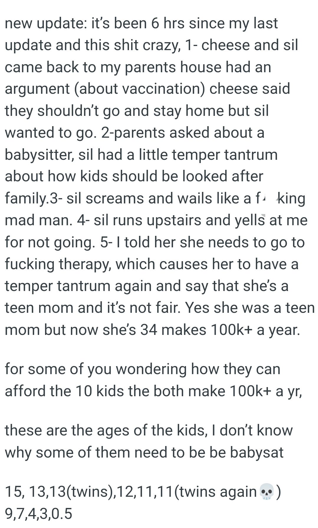 The OP also left this update later on