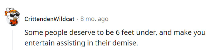 Well, she's certainly not auditioning for the role of their personal undertaker, preferring to keep a safe distance from such dramatic plot twists in life!