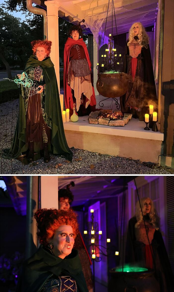 18. “My Husband Posted A Picture Of The Sanderson Sisters From Our Hocus Pocus Decorations Last Week. Here Is The Rest Of The Display”