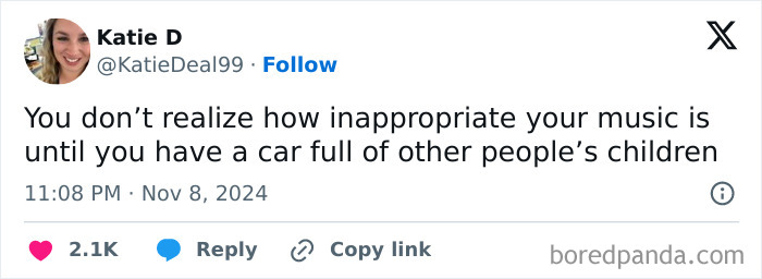 3. Nothing like a car full of kids to make you rethink your playlist choices. RIP, cool tunes.
