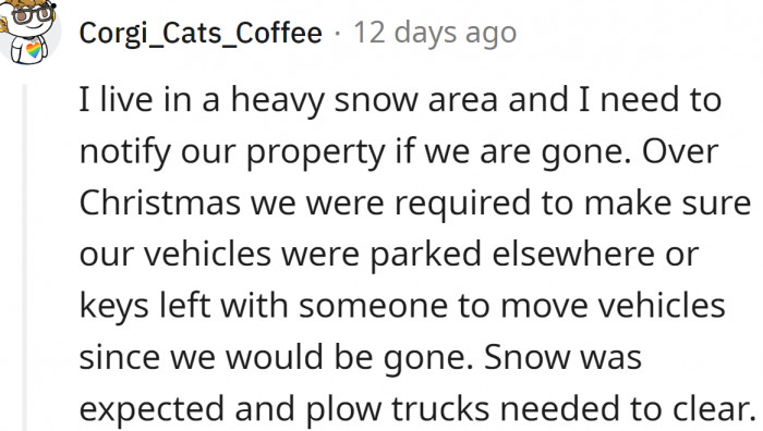 Snow needs to be cleared.