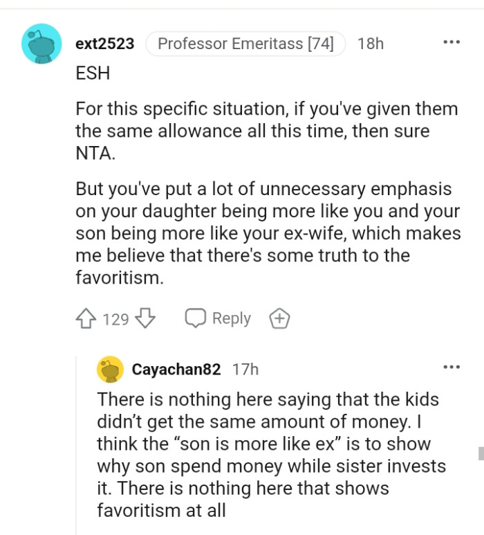 You've put a lot of unnecessary emphasis on your daughter