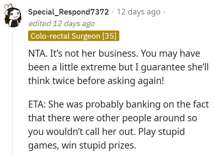 10. Sadly, this MIL doesn't seem to have learned her lesson