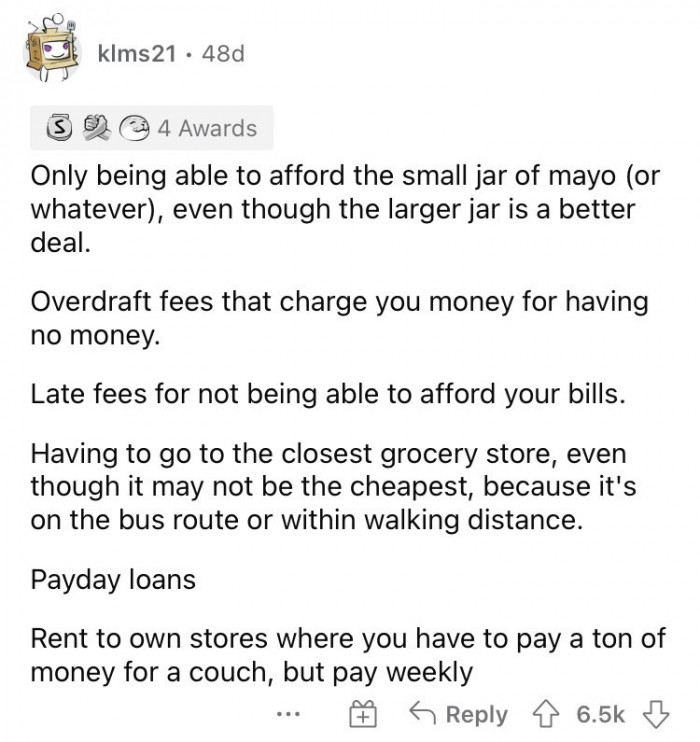 12. What it feels like to be poor