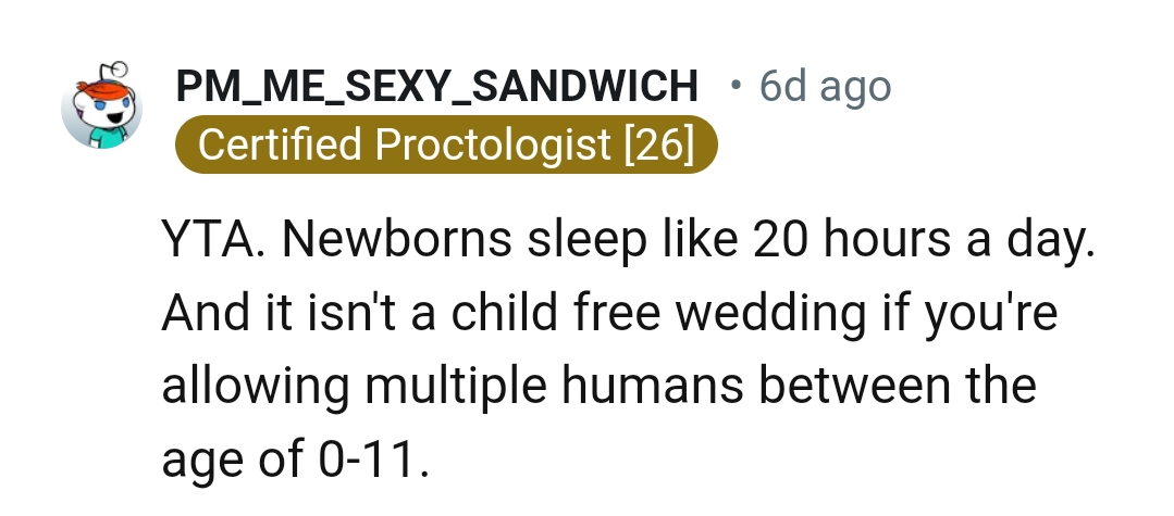 It's not a childfree wedding