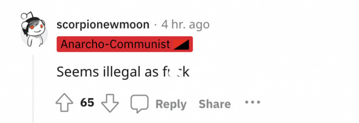 This redditor believes that this is definitely illegal