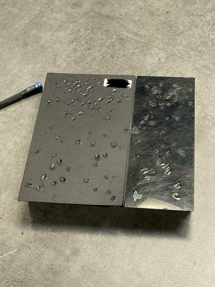 8. Burned Cigarette Marks On A PS4 Brought In For Repair. Device Was Filled With Dead Roaches