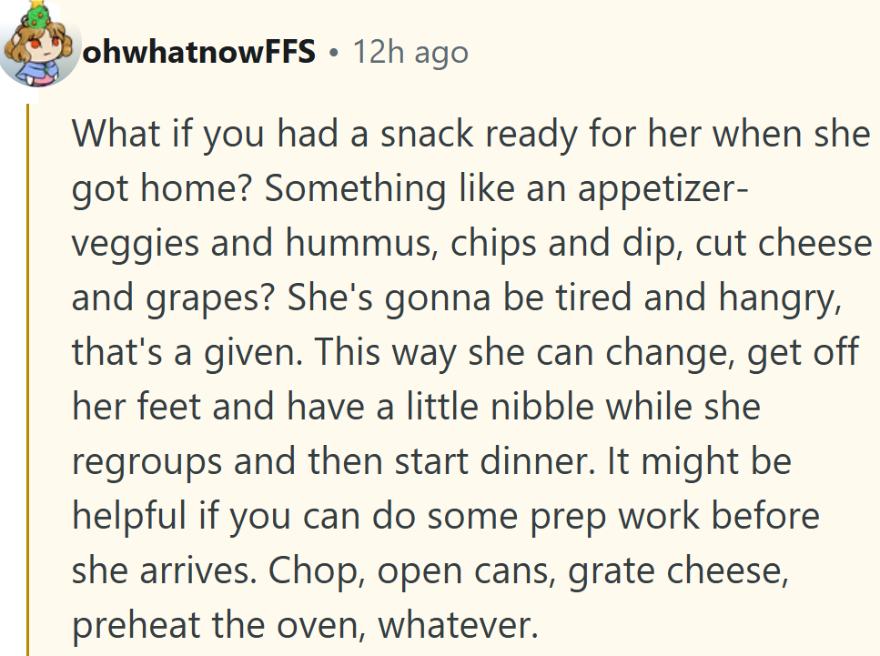 Honestly, “veggies and hummus diplomacy” might be the secret to every happy marriage.