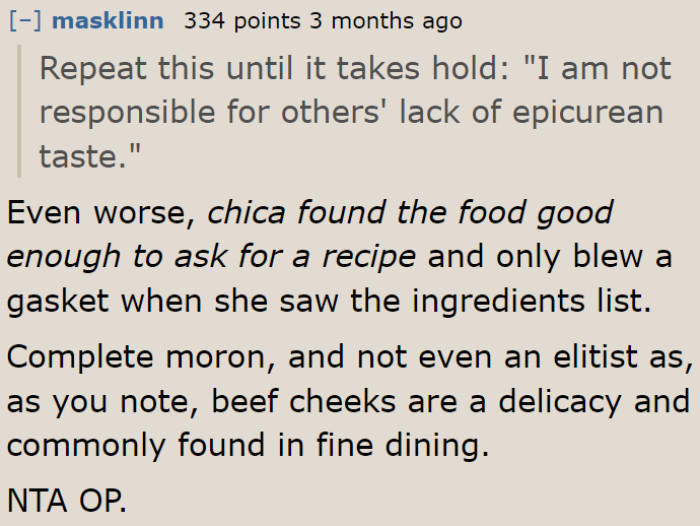 The woman is making herself look ignorant.