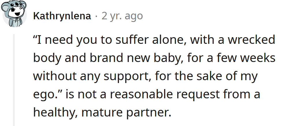 It's not a reasonable request.