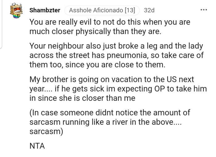 Sarcasm at its finest