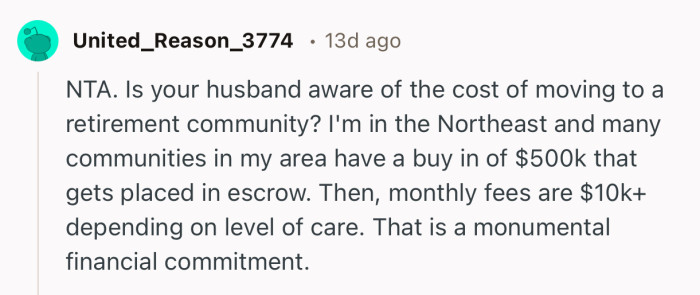 This Redditor explained the possible cost of what OP’s husband is about to embark on