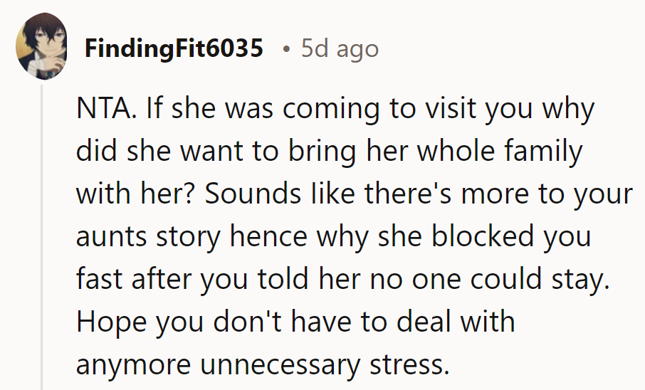 Bringing the whole crew for a visit? Smells fishy. Blocked for a reason!