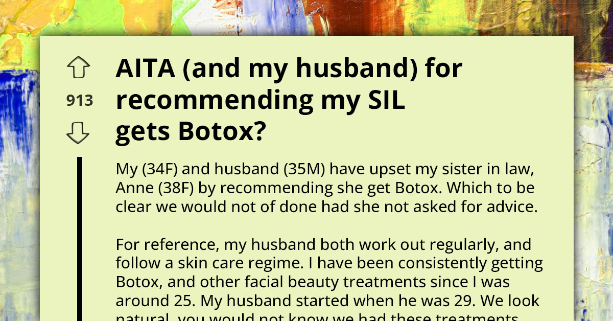 Couple Gets Accused Of Face-Shaming After Recommending That Family Member Get Botox