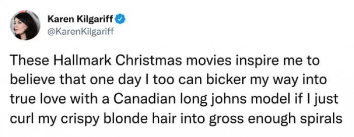 28. Curling your crispy blonde hair into gross enough spirals